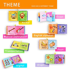 Load image into Gallery viewer, Baby Bath Books,Nontoxic Fabric Soft Baby Cloth Books,Early Education Toys,Waterproof Baby Books for Toddler, Infants Perfect Shower Toys,Kids Bath Toys Birthday Gift(Pack of 8)
