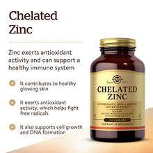 Load image into Gallery viewer, Solgar Chelated Zinc, 250 Tablets - Zinc for Healthy Skin - Supports Cell Growth &amp; DNA Formation - Exerts Antioxidant Activity - Supports A Healthy Immune System - Non GMO, Vegan - 250 Servings
