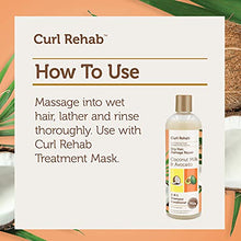 Load image into Gallery viewer, Curl Rehab Dry Hair/Damage Repair Treatment 2 in 1 Shampoo Conditioner (3 Pack), Enriched with Coconut Milk &amp; Avocado, 16 Oz
