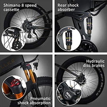 Load image into Gallery viewer, WALLKE W X3 Pro Electric Bike Mountain Bike 750W Ebike 26-inch Fat Tire Snow Bicycle, 28MPH Adults Ebike with Removable 48V 14AH Samsung Lithium Battery,Professional 8 Speed Gears

