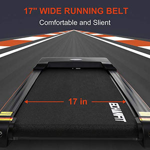 ECHANFIT Folding Treadmill Electric Motorized Running Machine with 2.5 HP Power 15 Preset Programs 17''Wide Tread Belt 8.5 MPH Max Speed for Home Use