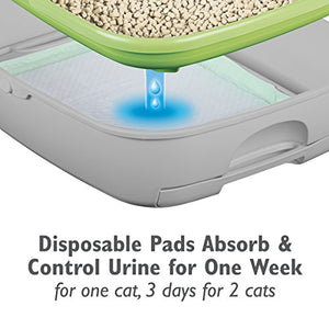 Purina Tidy Cats Hooded Litter Box System, BREEZE Hooded System Starter Kit Litter Box, Litter Pellets & Pads, 10.37 lb (00070230168689)