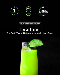 SiFENE Cold Press Juicer, 3” Wide Dual Chute Whole Slow Masticating Juicer Machine with Anti-Clog Function for Celery Wheatgrass, Fruit and Vegetable Juice Extractor, BPA-Free, Easy to Clean