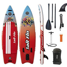 Load image into Gallery viewer, Sail Fin Wasteland Inflatable Stand-Up Paddle Board Double Layer, 9' Long, 30" Wide, 5" Thick - Durable and Lighweight, Includes: Dual Action Pump, Backpack, Leash and Paddle
