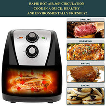 Load image into Gallery viewer, Secura Air Fryer XL 5.3 Quart 1700-Watt Electric Hot Air Fryers Oven Oil Free Nonstick Cooker w/Additional Accessories, Recipes, BBQ Rack &amp; Skewers for Frying, Roasting, Grilling, Baking (Silver)
