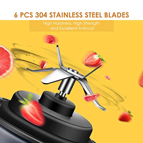 Load image into Gallery viewer, REDMOND Portable Blender 5000mAh USB Rechargeable Smoothie Blender with 16oz Glass Bottle Stainless Steel Shell for Smoothie Milk Shake Mini Travel Size - Black