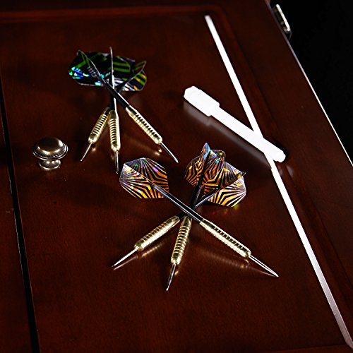 Load image into Gallery viewer, BARRINGTON BILLIARDS COMPANY Bristle Dartboard Cabinet Set: Professional Hanging Classic Sisal Dartboard with Self Healing Bristles and Accessories