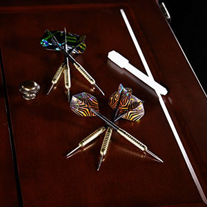 BARRINGTON BILLIARDS COMPANY Bristle Dartboard Cabinet Set: Professional Hanging Classic Sisal Dartboard with Self Healing Bristles and Accessories