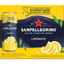 Load image into Gallery viewer, Sanpellegrino Italian Sparkling Drink Limonata, Sparkling Lemon Beverage, 6 Pack of 11.15 Fl Oz Cans
