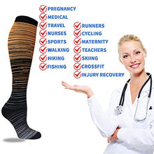 Load image into Gallery viewer, Graduated Medical Copper Compression Socks for Men &amp; Women Circulation 8 Pairs 20-30mmHg - Best for Running Athletic Cycling
