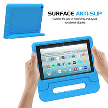 Load image into Gallery viewer, MoKo Case for Fire HD 10 Tablet (5th/7th/9th Generation, 2015/2017/2019 Release), Kids Shock Proof Convertible Handle Light Weight Super Protective Stand Cover Case for Fire HD 10.1 Inch, Blue
