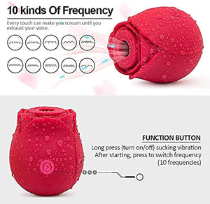Dual Head Sex Tounge for Licking and Sucking, Rose Toy for Women Pleasure Tongue, Clitorals Stimulator, Electric Women Relaxing Toy, Woman Suction 10 Modes Tongue Stimulator Sucking Nipple Sucker