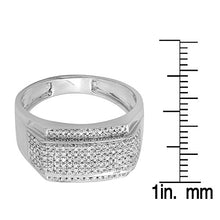 Load image into Gallery viewer, Dazzlingrock Collection 0.45 Carat (ctw) Sterling Silver White Diamond Men&#39;s Flashy Hip Hop Pinky Ring 1/2 CT, Size 9.5
