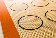 Load image into Gallery viewer, Silpat Perfect Macaron Non-Stick Silicone Baking Mat, 11-5/8&quot; x 16-1/2&quot;, Orange
