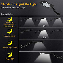 Load image into Gallery viewer, Solar Lights Outdoor, KUFUNG 48 Led Lamp, Wireless Waterproof Solar Flood Light, Security Motion Sensor Luces Solares for Deck, Fence, Patio, Front Door, Gutter, Yard, Shed, Path(2 Pack)
