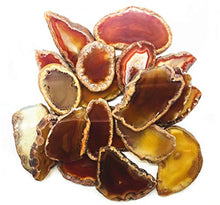 Load image into Gallery viewer, ShinyShaw 10 PCS Polished Agate Light Table Slices,Healing Crystals Geode Stones，Irregular Home Decoration Jewelry Making (Red)
