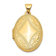 Load image into Gallery viewer, 14k Yellow Gold Oval Photo Pendant Charm Locket Chain Necklace That Holds Pictures Fine Jewelry For Women Gifts For Her
