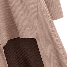Load image into Gallery viewer, Womens Long Sleeve Tshirt Teens Girls Loose Blouse Top Sweater Soft Comfy Coat Retro Dress Hooded Elasticity Sweatshirt Khaki

