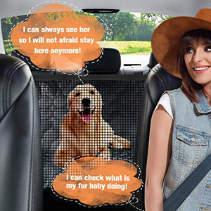 PETICON Car Seat Cover for Dogs, 100% Waterproof Dog Seat Cover for Back Seat with Mesh Window, Scratchproof Dog Car Hammock for Cars, Trucks, SUVs, Jeep, Nonslip Back Seat Protection
