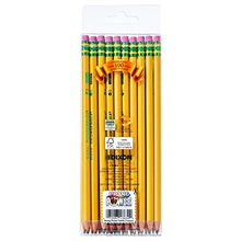 Load image into Gallery viewer, TICONDEROGA Pencils, Wood-Cased #2 HB Soft, Pre-Sharpened with Eraser, Yellow, 6-Pack/ 180 count (13806)

