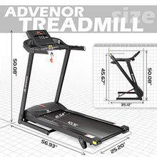 Load image into Gallery viewer, ADVENOR Treadmill Motorized Treadmills 2.5 HP Electric Running Machine Folding Exercise Incline Fitness Indoor (Black)

