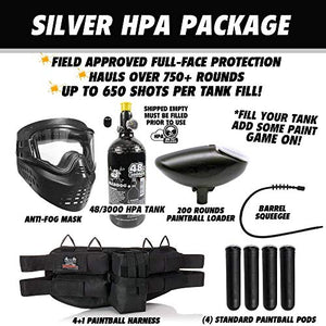 Maddog Tippmann Stormer Basic Silver HPA Paintball Gun Marker Starter Package - Black