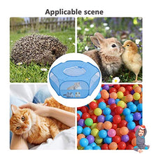 Load image into Gallery viewer, Small Animal Cage Playpen, Pet Playpen with Top Cover Anti Escape Foldable Breathable Transparent Yard Fence for Dog Cat Bunny Puppy Rabbits Guinea Pig Hamster Chinchillas (Blue)
