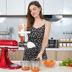 Masticating Juicer Attachment for KitchenAid All Models Stand Mixers, Masticating Juicer, Slow Juicer Attachment for KitchenAid All Models Stand Mixers, Classic White