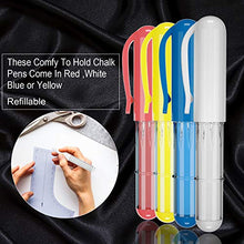 Load image into Gallery viewer, Chalk Fabric Marker Sewing Tools, Tailors Liner Pen Creates Consistent Erasable Lines with Dosing Wheel Technology, Suitable for Cotton, Knit, Leather Etc (Blue)

