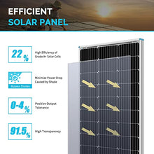 Load image into Gallery viewer, Renogy 12 Volt Solar Panel 100 Watt High-Efficiency Monocrystalline Module PV Charger for RV Battery Boat Caravan and Other Off-Grid Applications, Single, RNG-100D-SS
