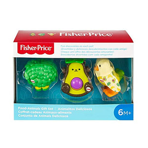 Fisher-Price Food-Animals Gift Set, 3 Take-Along Baby Toys