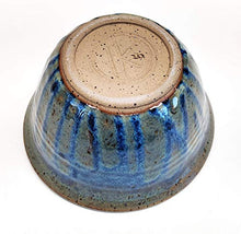 Load image into Gallery viewer, Handmade Ceramic Cereal Bowl with Floating Blue and Sapphire Glazes
