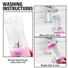 Load image into Gallery viewer, Fruit Twister Portable Blender for Shakes and Smoothies, Personal handheld Mini Travel Size 13 Oz (380ml), Battery Operated and USB Rechargeable Home Office Gym Beach Purple
