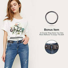 Load image into Gallery viewer, 4 Pieces No Buckle Stretch Women Belt for Jeans Pants, WHIPPY Buckle Free Comfortable Invisible Elastic Belts (Black Khaki Blue Brown, Fit Pants Size 22-36 Inches)
