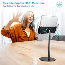 Load image into Gallery viewer, EICAUS Cell Phone Holder＆Tablet Stand for Desk, 360 ̐ Rotating, Compatible with 5.5’’ to 11’’Screen Phones, iPad, Kindle, ipad ＆ iPhone Stands and Holders, Adjustable Phone Holder from 5.5’’ to 8.5’’
