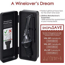 Load image into Gallery viewer, Vintorio Wine Aerator Pourer - Premium Aerating Pourer and Decanter Spout (Black)
