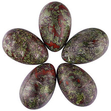 Load image into Gallery viewer, mookaitedecor Dragon Blood Jasper Crystal Egg with Stone Stand, Polished Gemstone Sphere Figurines for Divination and Home Decoration
