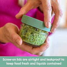 Load image into Gallery viewer, Sage Spoonfuls Big Batch Baby Food Storage Containers, Set of 12 4-Oz Jars, Dishwasher-Safe Free of BPA, Phthalate, Lead and PVC, Glass, 4 Oz glass, Big Batch
