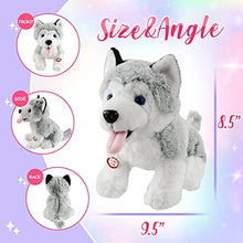 Load image into Gallery viewer, Athoinsu Light up Stuffed Husky Puppy Dog Soft Plush Toy with Magic LED Night Lights Valentine's Day Birthday for Toddler Kids, 8''
