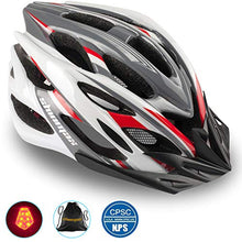 Load image into Gallery viewer, Shinmax Bike Helmet, CPSC/CE Certified Adjustable Light Bicycle Helmet Men&amp;Women Road and Mountain Bicycle Helmet with Visor&amp;Rear Light Met Specialized Cycling Helmet for Adult
