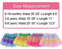 Load image into Gallery viewer, Girls Tutu 2 Pack Tutus for Girls Rainbow Tutu Princess Tutu Ballet Tutu Toddler Tutu Skirt for 2-6 Years, Rose+Purple
