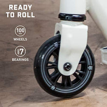 Load image into Gallery viewer, Mongoose Rise 100 Youth and Adult Freestyle Kick Scooter, High Impact 110mm Wheels, Bike-Style Grips, Lightweight Alloy Deck, White/Red
