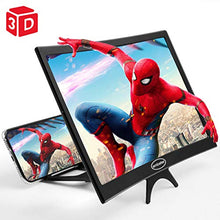 Load image into Gallery viewer, 12&#39;&#39; Curved Screen Magnifier Cell Phone 3D HD Anti-Blue Light Amplifier Projector Screen Enlarger for Movies, Videos, and Gaming, Foldable Phone Stand Compatible with iPhone and Android All Cellphones
