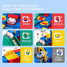 Load image into Gallery viewer, TEMI Kids Race Track Toys for Boy Car Adventure Toy for 3 4 5 6 7 Years Old Boys Girls, Puzzle Rail Car, City Rescue Playsets Magnet Toys w/ 3 Mini Cars, Preschool Educational Car Games Gift Toys
