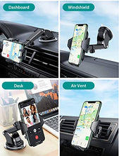 Load image into Gallery viewer, VICSEED Universal Cell Phone Holder for Car [Solid &amp; Durable] Car Phone Holder Mount for Dashboard Windshield Air Vent Long Arm Strong Suction Cell Phone Car Mount Thick Case Heavy Phones Friendly
