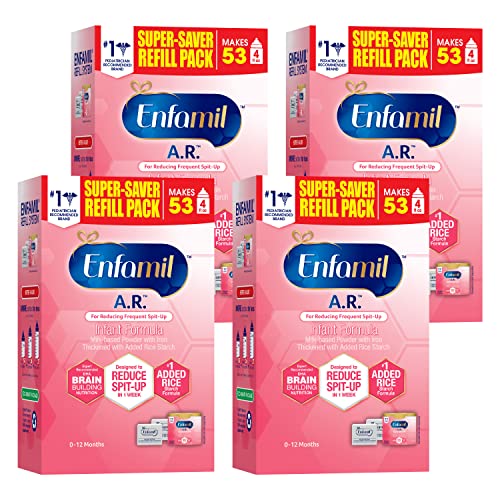 Load image into Gallery viewer, Enfamil A.R. Infant Formula, Clinically Proven to Reduce Reflux & Spit-Up in 1 Week, DHA for Brain Development, Probiotics to Support Immune Health, Refill Box, 30.4 Oz, Pack of 4