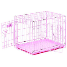 Load image into Gallery viewer, Precision Pet &quot;ProValu,&quot; Double Door Dog Crate Pink
