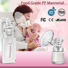 Load image into Gallery viewer, Double Electric Breast Pump with 10 Breastmilk Storage Bags, 2 Flanges and Milk Extractor, Breastfeeding Pump with 3 Modes, 9 Levels, Portable Breast Pump Strong Suction Power, Quiet, Pain Free（Pink）
