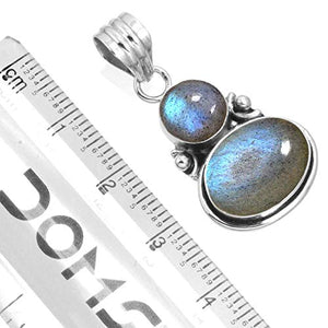 925 Sterling Silver Women Jewelry Natural Labradorite Pendant