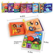 Load image into Gallery viewer, Baby Bath Books,Nontoxic Fabric Soft Baby Cloth Books,Early Education Toys,Waterproof Baby Books for Toddler, Infants Perfect Shower Toys,Kids Bath Toys Birthday Gift(Pack of 8)
